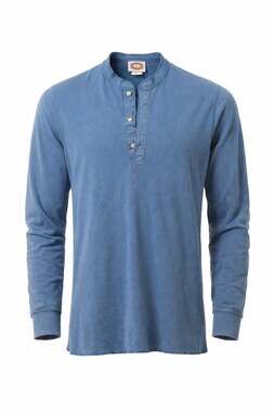 Vintage Banana Republic Yukon Shirt Mens Blue Knit Long Sleeve Henley